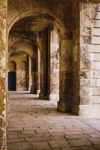 Stone arches in an old church