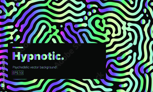 Psychedelic abstract background made by generative algorithm: Reaction-diffusion or Turing pattern formation.
