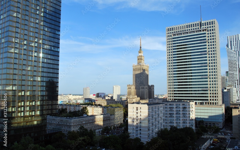Naklejka premium Aerial view of the city