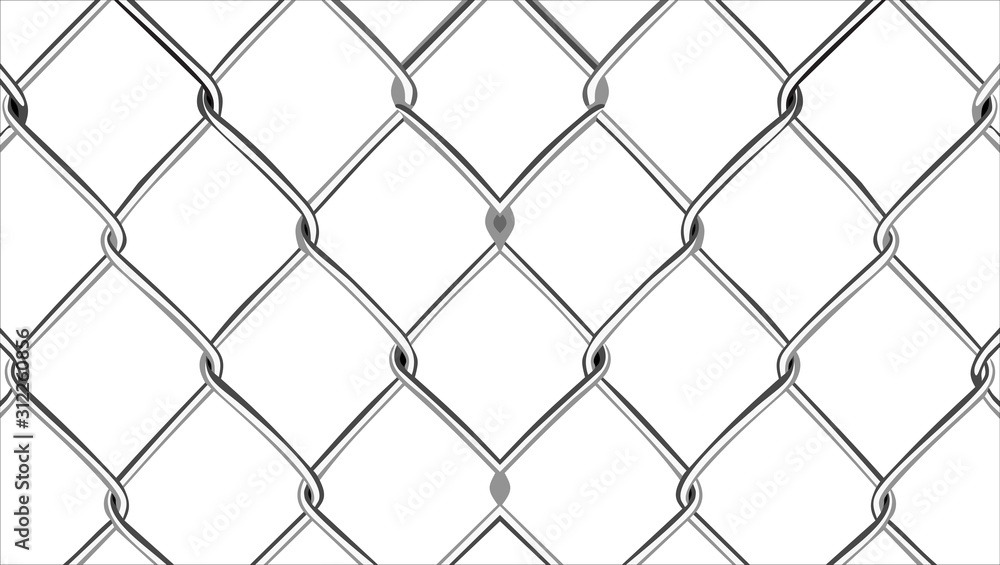 Naklejka premium Wire mesh fence