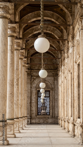 Hallway corridor ancient Islamic in Cairo Egypt