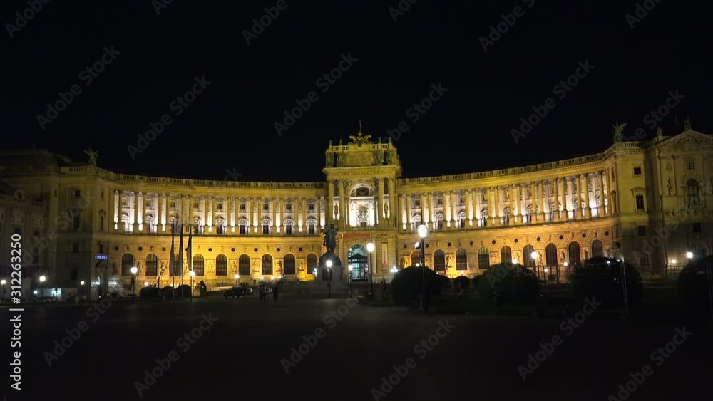 Imperial Palace Hofburg. Night. Vienna. Austria. Imperial Palace Hofburg. Night. Vienna. Austria.
