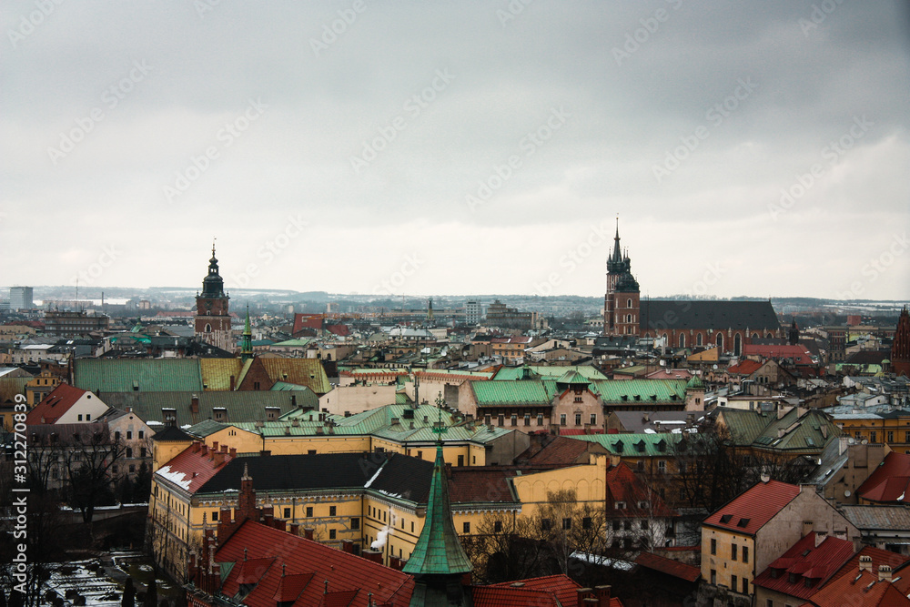 Krakow in winter. Poland.