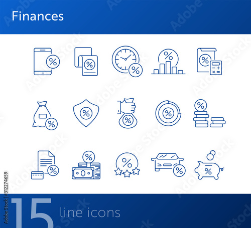 Finances icon set
