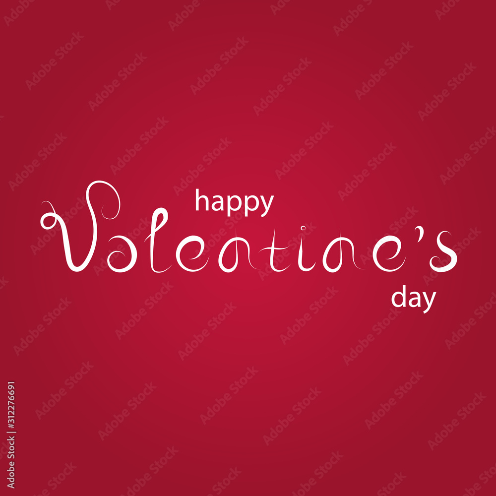 Happy Valentine's Day Love Greeting Card on red background. Stock Vector Illustration. Happy Valentine's Day Love Greeting Card on red background. Stock Vector Illustration.