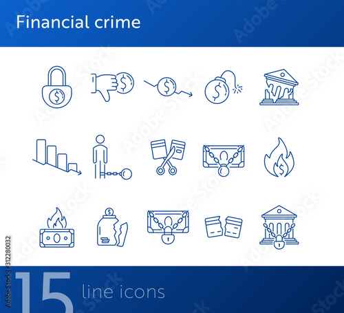 Financial crime icons