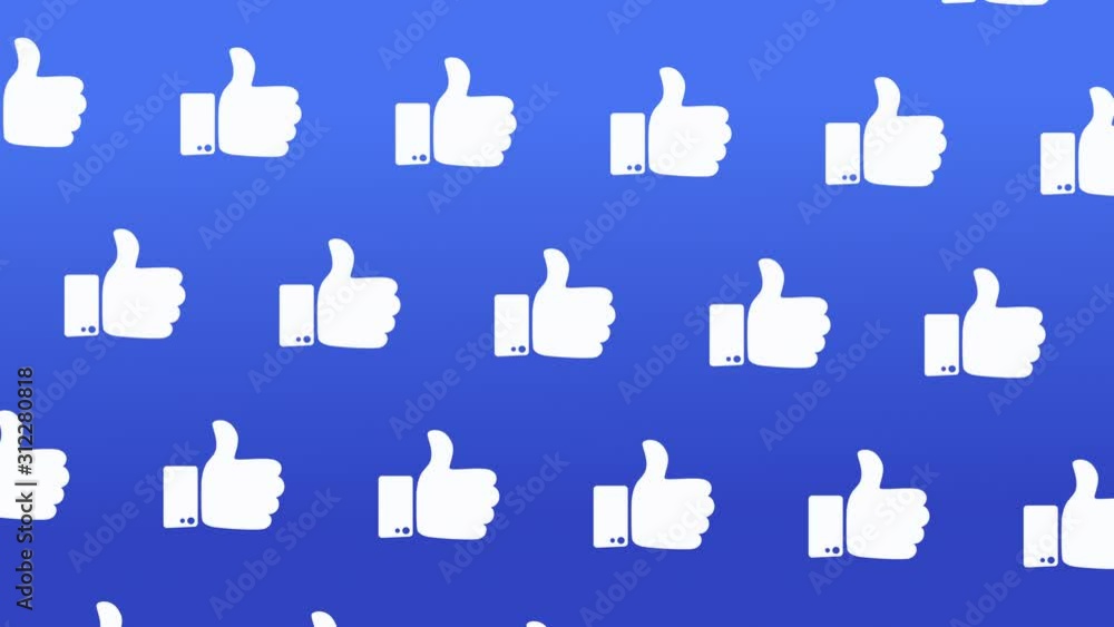 Hand thumb up social media likes background spinning Hand thumb up social media likes background spinning