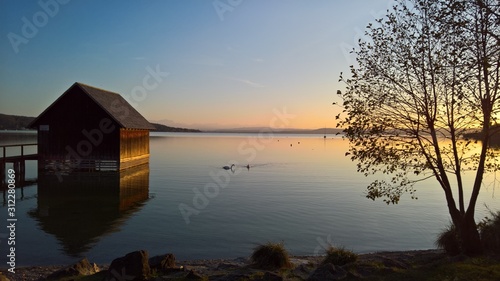 sunset on lake © Nicola