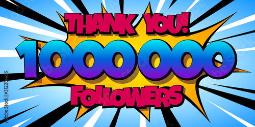 Thank You 1000000 followers Comics Banner