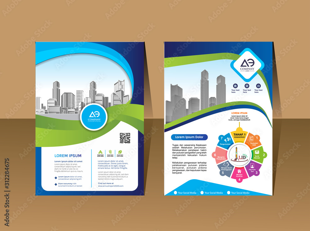 Corporate flyer, layout template. with elements and placeholder for picture. Corporate flyer, layout template. with elements and placeholder for picture.