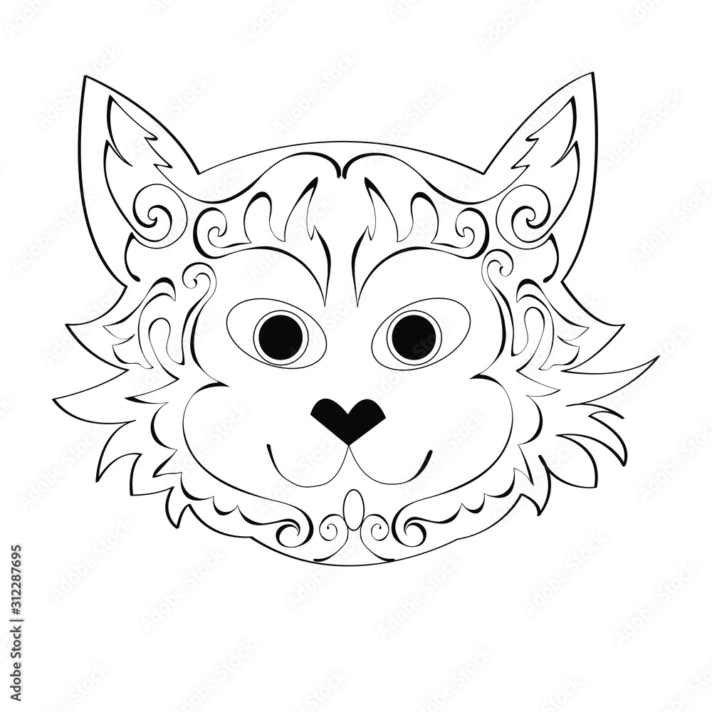 cat style doodling coloring cat style doodling coloring