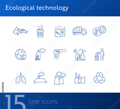 Ecological icons. Set of line icons