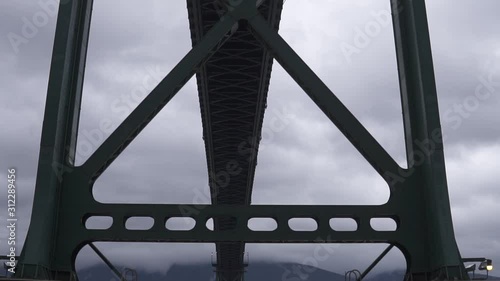 This was taken at a higher frame rate and has been converted to a slow motion video clip. Underneath Lion's Gate Bridge in Vancouver. photo