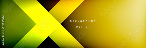Abstract background - squares and lines composition created with lights and shadows. Technology or business digital template