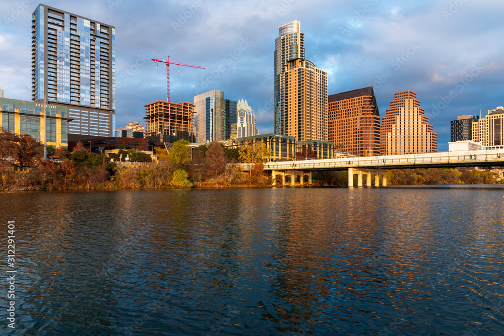 Fototapeta premium Austin Skyline at sunset