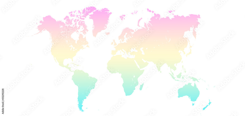 world map colourful polygon  illustration.