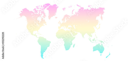 world map colourful polygon illustration.