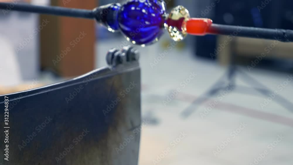 glassblower. craft manufacturing of glass products glassblower. craft manufacturing of glass products