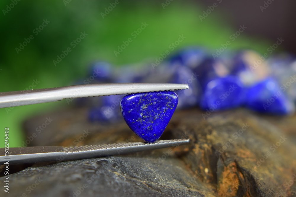 Lapis Lazuli Beautiful natural blue stone For making jewelry Stock