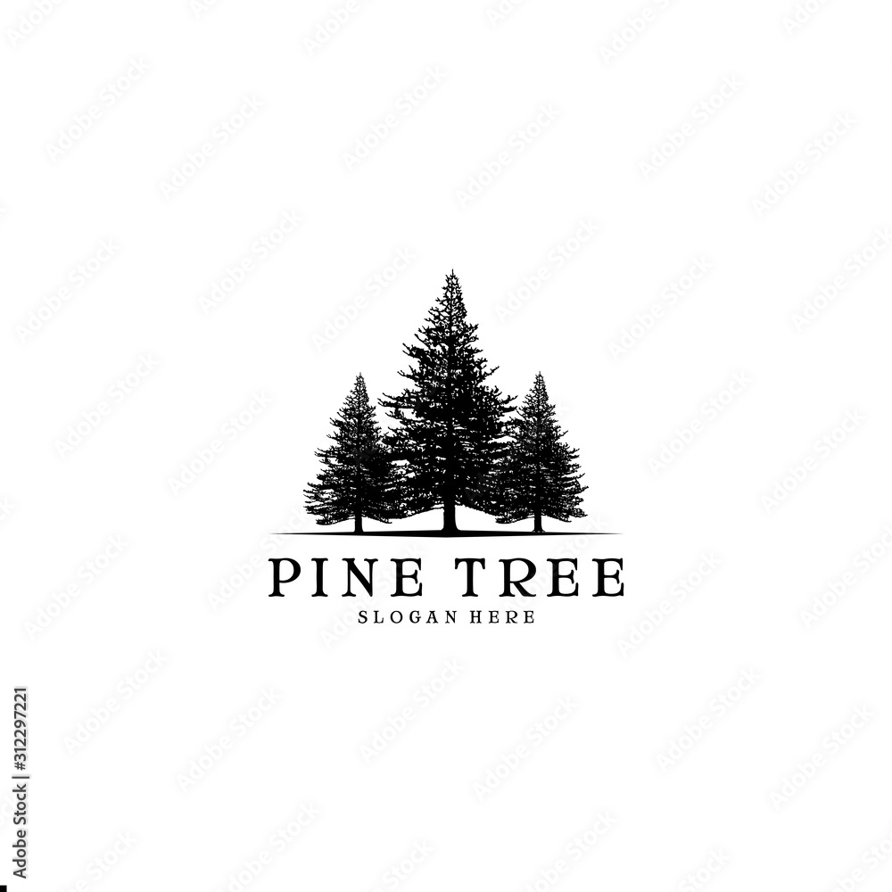 Pine tree Logo design inspiration