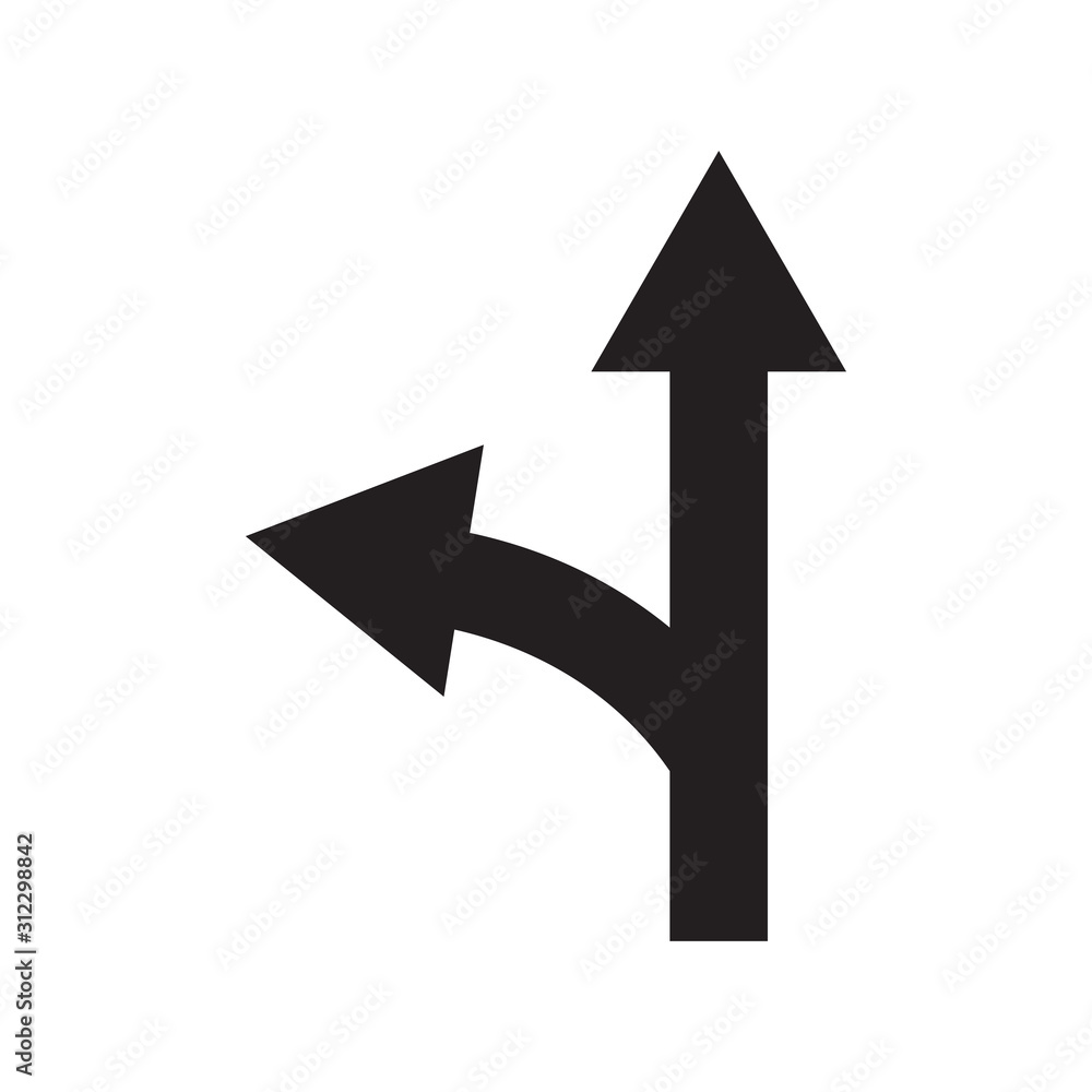 Way direction icon design template vector isolated Way direction icon design template vector isolated