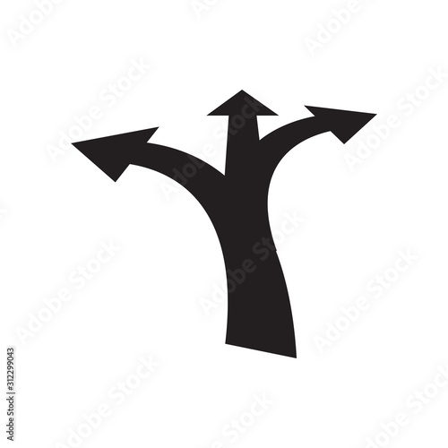 Way direction icon design template vector isolated