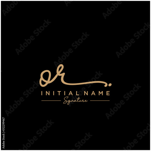 Letter OR Signature Logo Template Vector