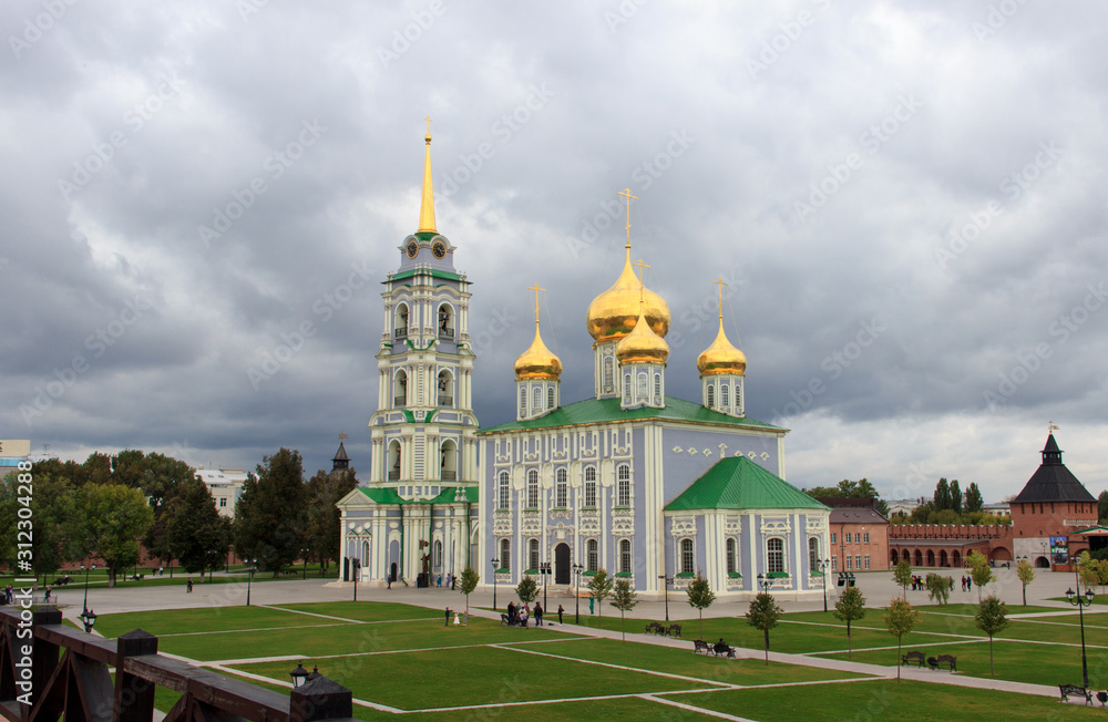 Tula, Russia - September, 16, 2016: Orthodox Assumption Cathedral in the Tula Kremlin.
