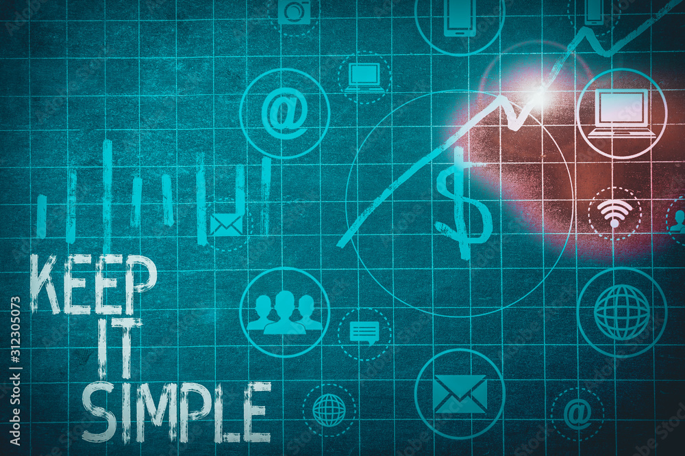 Text sign showing Keep It Simple. Business photo text Easy to toss around Understandable Generic terminology Text sign showing Keep It Simple. Business photo text Easy to toss around Understandable Generic terminology