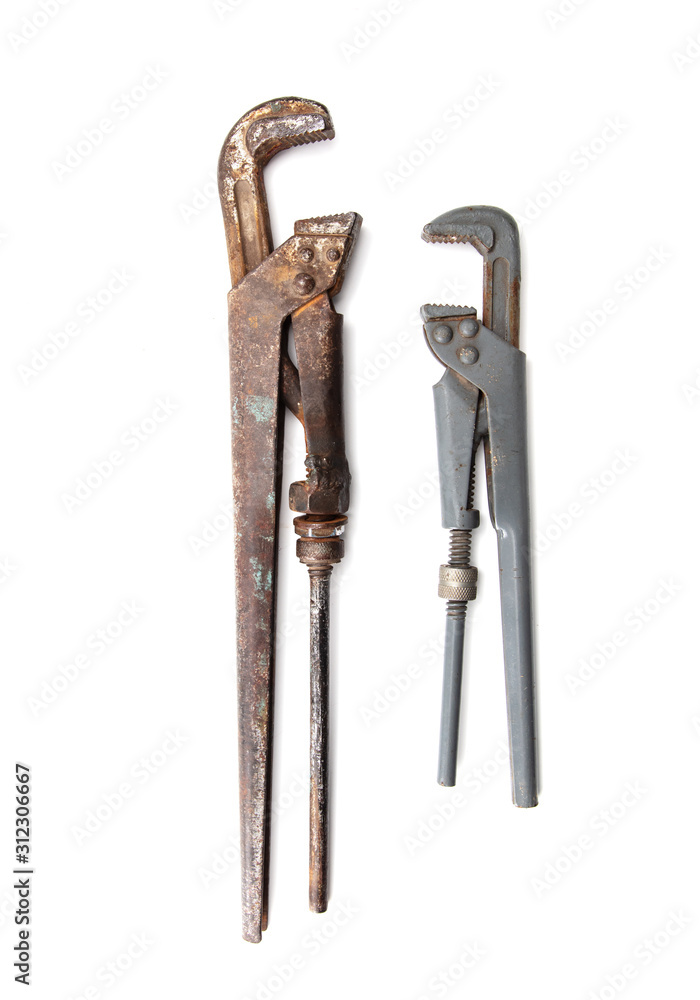 Adjustable wrench isolated on a white Adjustable wrench isolated on a white