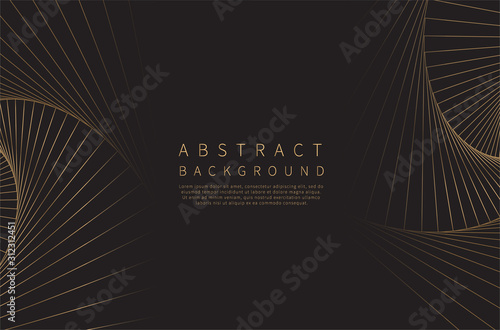 Abstract background. Golden line wave. Luxury style. Vector illustration.