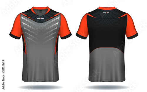 Soccer jersey template.sport t-shirt design.	