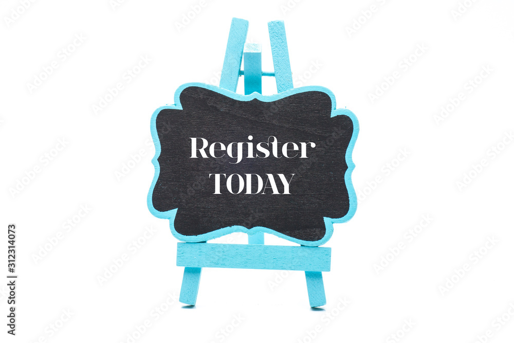 Blank menu chalkboard in wooden frame isolated on white background (Save Paths For design work)