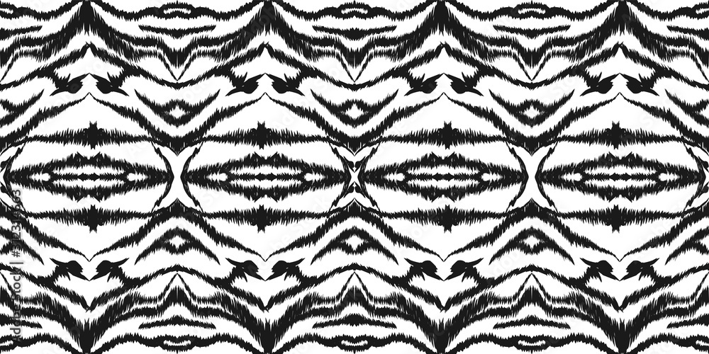 White Animal Tiger Fur Vector Seamless Pattern. Dark Wool Ethnic Zebra Background. Watercolor Tropical Designs. Trendy Pencil Imitation Camouflage Pattern. White Animal Tiger Fur Vector Seamless Pattern. Dark Wool Ethnic Zebra Background. Watercolor Tropical Designs. Trendy Pencil Imitation Camouflage Pattern.