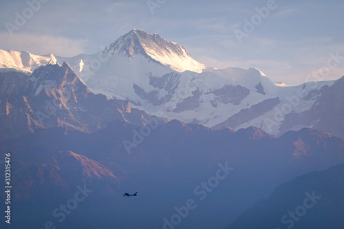 Airplane in the Himalaya Mountains © World Travel Photos