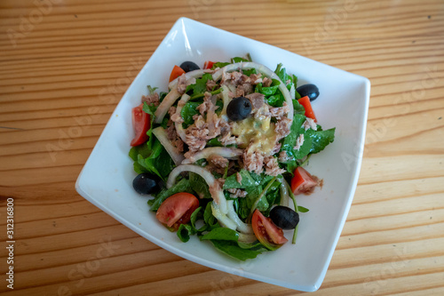 Tuna Salad in White Plate