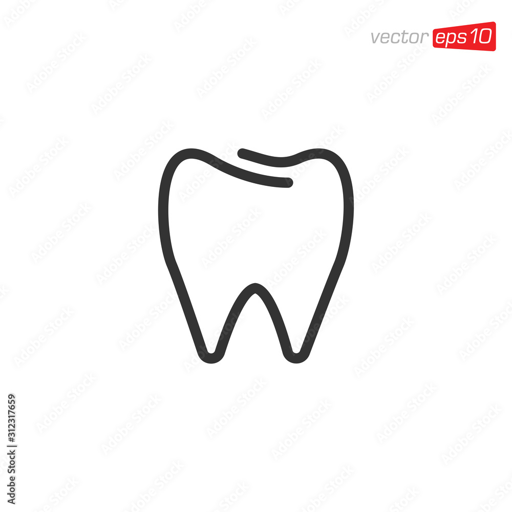 Tooth Dental Icon Design Vector Tooth Dental Icon Design Vector