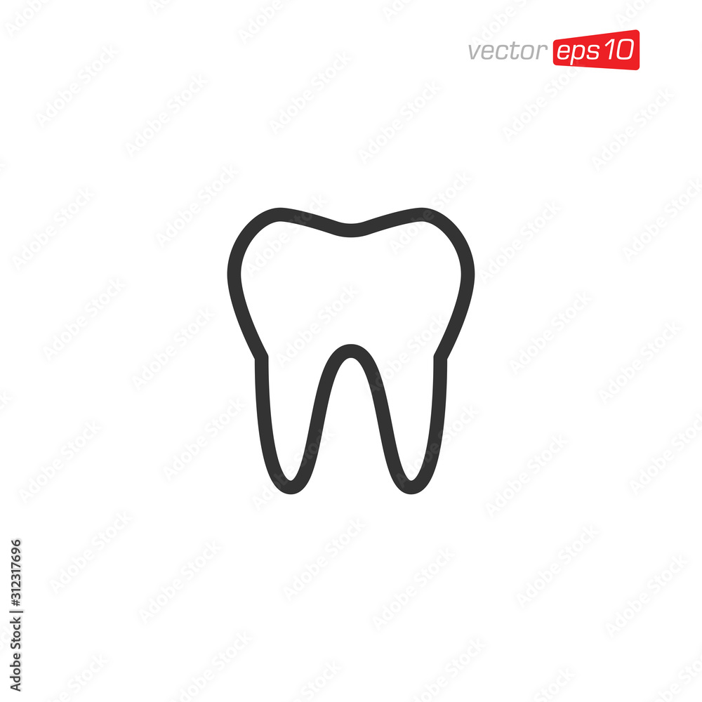 Tooth Dental Icon Design Vector Tooth Dental Icon Design Vector