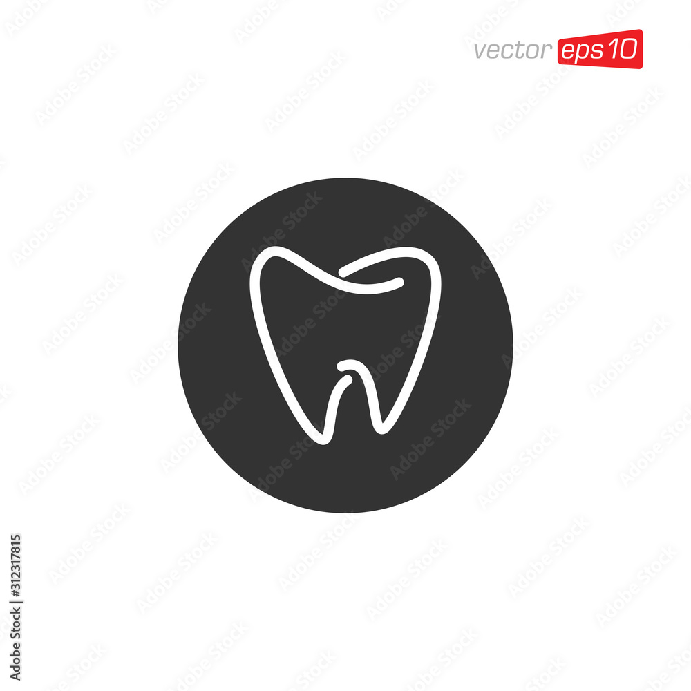 Tooth Dental Icon Design Vector Tooth Dental Icon Design Vector