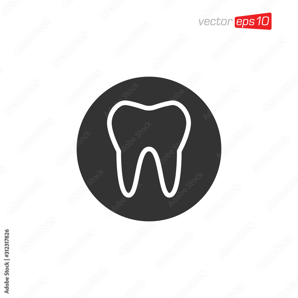 Tooth Dental Icon Design Vector Tooth Dental Icon Design Vector