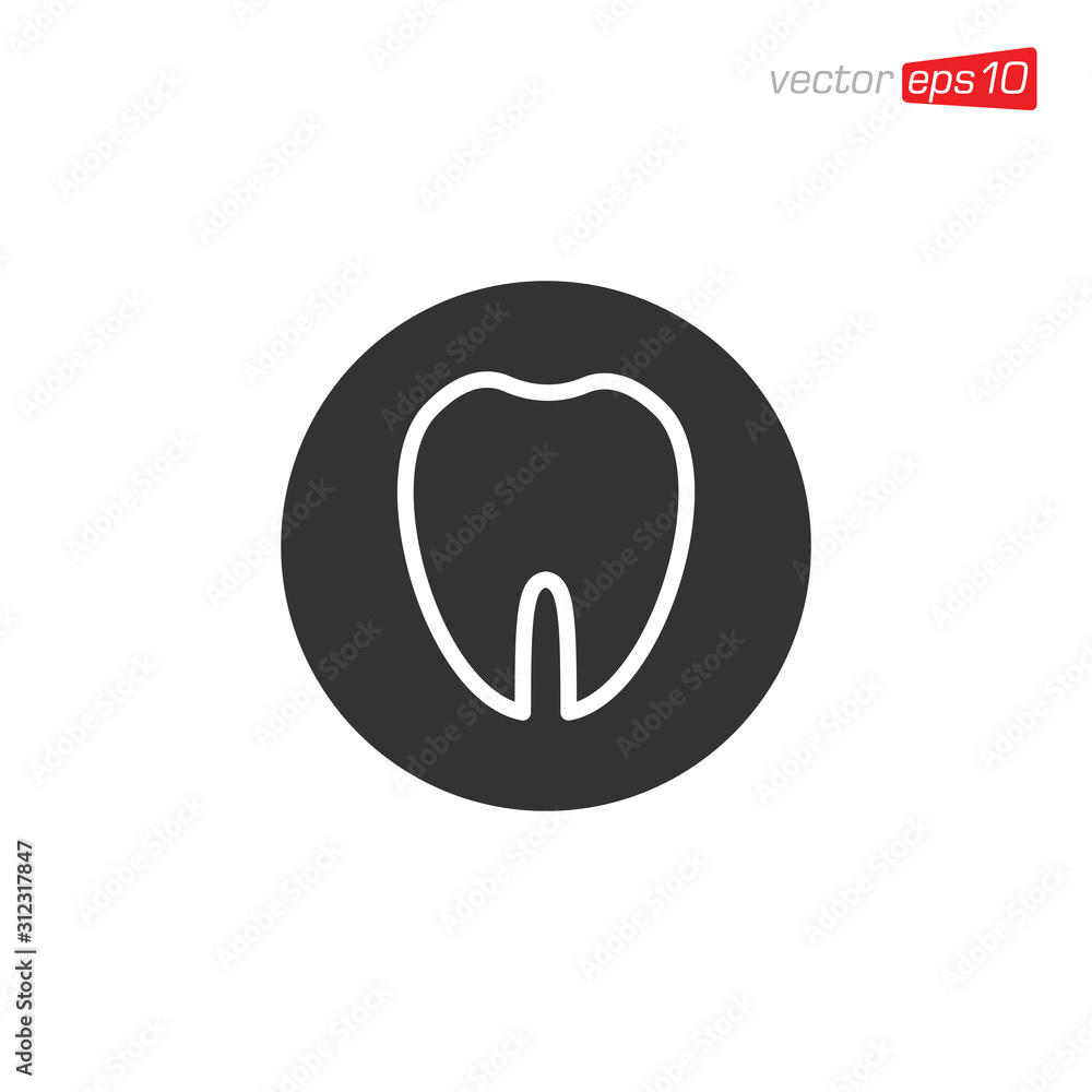 Tooth Dental Icon Design Vector Tooth Dental Icon Design Vector