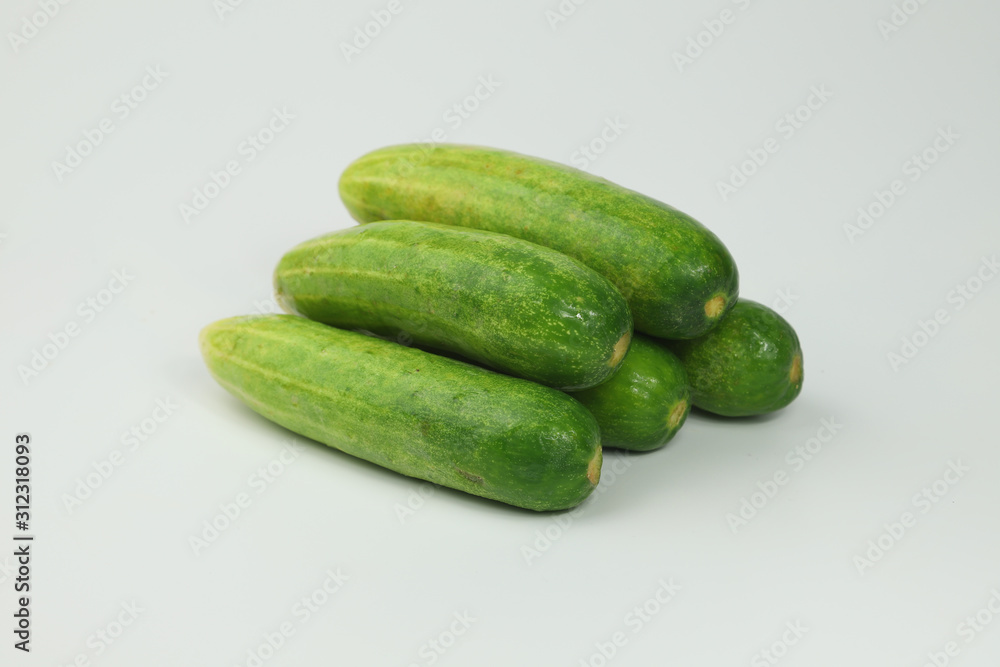 Fresh cucumber on white background Fresh cucumber on white background