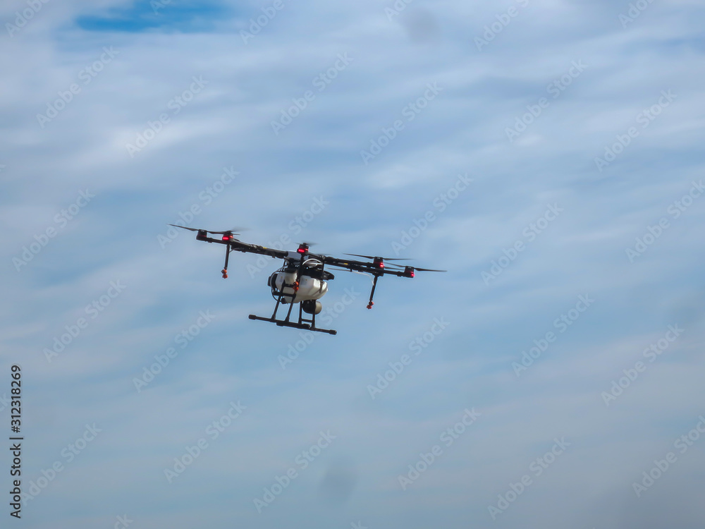 drone in flight drone in flight