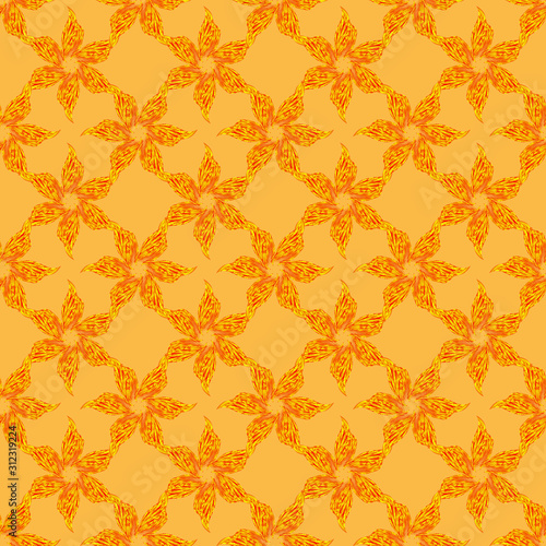 Pattern floreale arancio e giallo