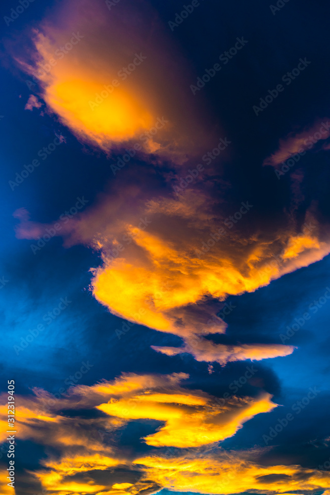 Sky and clouds in sunset time Sky and clouds in sunset time