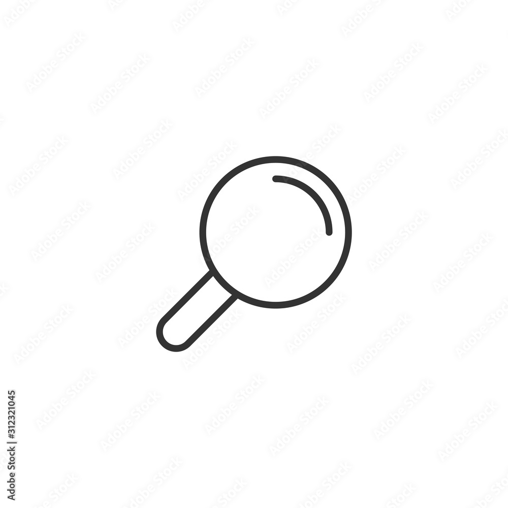 Loupe sign icon in flat style. Magnifier vector illustration on white isolated background. Search business concept. Loupe sign icon in flat style. Magnifier vector illustration on white isolated background. Search business concept.