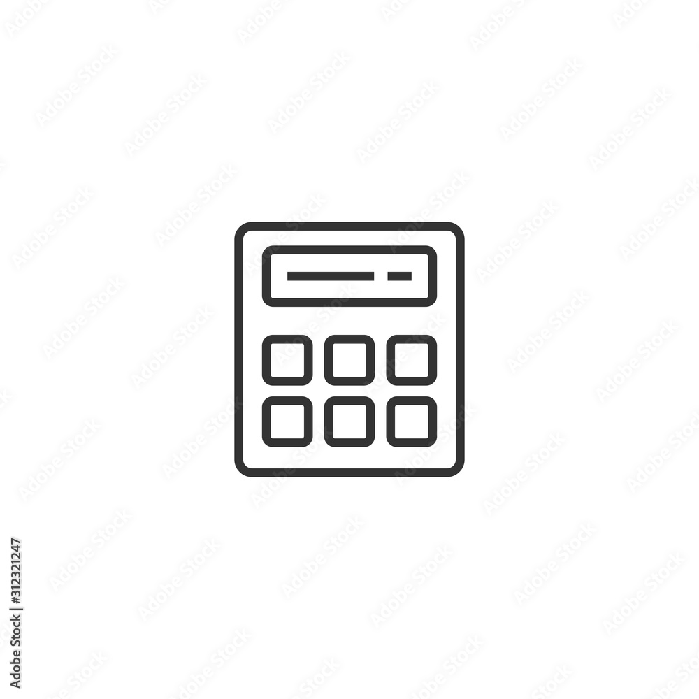 Calculator icon in flat style. Calculate vector illustration on white isolated background. Calculation business concept. Calculator icon in flat style. Calculate vector illustration on white isolated background. Calculation business concept.