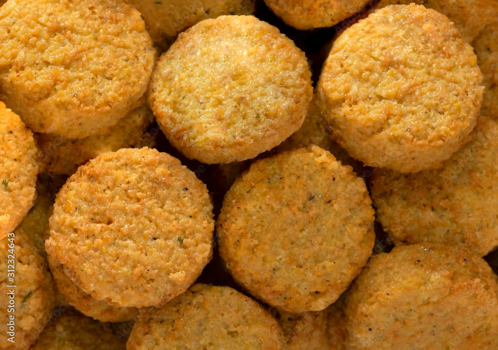 Pattern Background of Falafel Balls