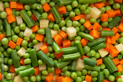 Background of Mixed Food Raw Chopped Vegetables