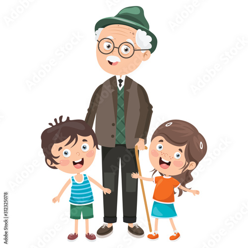 Little Kids With Their Grandparents